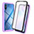 Silikon Schutzhülle Rahmen Tasche Hülle Durchsichtig Transparent 360 Grad Ganzkörper ZJ3 für Xiaomi Redmi 9AT Violett