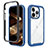 Silikon Schutzhülle Rahmen Tasche Hülle Durchsichtig Transparent 360 Grad Ganzkörper ZJ4 für Apple iPhone 13 Pro Max Blau