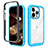 Silikon Schutzhülle Rahmen Tasche Hülle Durchsichtig Transparent 360 Grad Ganzkörper ZJ4 für Apple iPhone 13 Pro Max Hellblau
