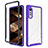 Silikon Schutzhülle Rahmen Tasche Hülle Durchsichtig Transparent 360 Grad Ganzkörper ZJ4 für LG Velvet 4G Violett