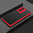Silikon Schutzhülle Rahmen Tasche Hülle Durchsichtig Transparent für Oppo A58 5G Rot