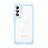 Silikon Schutzhülle Rahmen Tasche Hülle Durchsichtig Transparent M03 für Samsung Galaxy S21 5G Blau