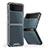 Silikon Schutzhülle Rahmen Tasche Hülle Durchsichtig Transparent P01 für Samsung Galaxy Z Flip3 5G Grau