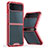 Silikon Schutzhülle Rahmen Tasche Hülle Durchsichtig Transparent P01 für Samsung Galaxy Z Flip3 5G Rot