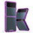 Silikon Schutzhülle Rahmen Tasche Hülle Durchsichtig Transparent P01 für Samsung Galaxy Z Flip3 5G Violett