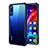 Silikon Schutzhülle Rahmen Tasche Hülle Durchsichtig Transparent Spiegel A01 für Huawei Honor Magic 2 Blau