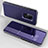 Silikon Schutzhülle Rahmen Tasche Hülle Durchsichtig Transparent Spiegel für Huawei Mate 20 Violett
