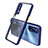 Silikon Schutzhülle Rahmen Tasche Hülle Durchsichtig Transparent Spiegel für Realme 7 Blau