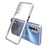 Silikon Schutzhülle Rahmen Tasche Hülle Durchsichtig Transparent Spiegel für Realme 7 Silber