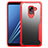 Silikon Schutzhülle Rahmen Tasche Hülle Durchsichtig Transparent Spiegel für Samsung Galaxy A8+ A8 Plus (2018) A730F Rot
