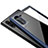 Silikon Schutzhülle Rahmen Tasche Hülle Durchsichtig Transparent Spiegel für Samsung Galaxy Note 10 5G Blau