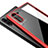 Silikon Schutzhülle Rahmen Tasche Hülle Durchsichtig Transparent Spiegel für Samsung Galaxy Note 10 5G Rot