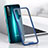Silikon Schutzhülle Rahmen Tasche Hülle Durchsichtig Transparent Spiegel H01 für Huawei Nova 5T Blau