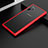 Silikon Schutzhülle Rahmen Tasche Hülle Durchsichtig Transparent Spiegel H02 für Samsung Galaxy Note 10 Plus Rot