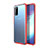 Silikon Schutzhülle Rahmen Tasche Hülle Durchsichtig Transparent Spiegel H02 für Samsung Galaxy S20 5G Rot