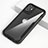 Silikon Schutzhülle Rahmen Tasche Hülle Durchsichtig Transparent Spiegel M01 für Apple iPhone 12 Max Schwarz