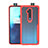 Silikon Schutzhülle Rahmen Tasche Hülle Durchsichtig Transparent Spiegel M01 für OnePlus 7T Pro 5G Rot