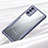 Silikon Schutzhülle Rahmen Tasche Hülle Durchsichtig Transparent Spiegel M01 für Samsung Galaxy Note 20 5G Lavendel Grau