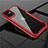 Silikon Schutzhülle Rahmen Tasche Hülle Durchsichtig Transparent Spiegel M02 für Apple iPhone 12 Mini Rot