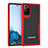 Silikon Schutzhülle Rahmen Tasche Hülle Durchsichtig Transparent Spiegel M02 für Samsung Galaxy Note 20 Ultra 5G Rot