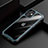 Silikon Schutzhülle Rahmen Tasche Hülle Durchsichtig Transparent Spiegel M03 für Apple iPhone 12 Mini Blau