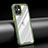 Silikon Schutzhülle Rahmen Tasche Hülle Durchsichtig Transparent Spiegel M04 für Apple iPhone 12 Grün