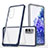 Silikon Schutzhülle Rahmen Tasche Hülle Durchsichtig Transparent Spiegel MQ1 für Samsung Galaxy S20 FE 5G Blau