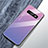 Silikon Schutzhülle Rahmen Tasche Hülle Spiegel Farbverlauf Regenbogen A01 für Samsung Galaxy S10 Plus Violett