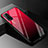 Silikon Schutzhülle Rahmen Tasche Hülle Spiegel Farbverlauf Regenbogen für Huawei Honor Play4T Pro Rot und Schwarz