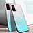 Silikon Schutzhülle Rahmen Tasche Hülle Spiegel Farbverlauf Regenbogen für Huawei Honor V30 5G Cyan