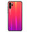 Silikon Schutzhülle Rahmen Tasche Hülle Spiegel Farbverlauf Regenbogen für Huawei P30 Pro Rot