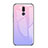 Silikon Schutzhülle Rahmen Tasche Hülle Spiegel Farbverlauf Regenbogen für Huawei Rhone Violett