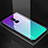 Silikon Schutzhülle Rahmen Tasche Hülle Spiegel Farbverlauf Regenbogen für OnePlus 6 Cyan