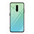 Silikon Schutzhülle Rahmen Tasche Hülle Spiegel Farbverlauf Regenbogen für OnePlus 7 Pro Cyan