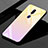 Silikon Schutzhülle Rahmen Tasche Hülle Spiegel Farbverlauf Regenbogen für Oppo A9 Rosa