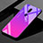 Silikon Schutzhülle Rahmen Tasche Hülle Spiegel Farbverlauf Regenbogen für Oppo A9 Violett