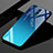 Silikon Schutzhülle Rahmen Tasche Hülle Spiegel Farbverlauf Regenbogen für Oppo Realme X Blau