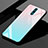 Silikon Schutzhülle Rahmen Tasche Hülle Spiegel Farbverlauf Regenbogen für Oppo Realme X Cyan