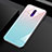 Silikon Schutzhülle Rahmen Tasche Hülle Spiegel Farbverlauf Regenbogen für Oppo Reno Z Hellblau