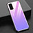 Silikon Schutzhülle Rahmen Tasche Hülle Spiegel Farbverlauf Regenbogen für Realme X7 5G Helles Lila