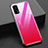 Silikon Schutzhülle Rahmen Tasche Hülle Spiegel Farbverlauf Regenbogen für Realme X7 5G Rot