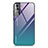 Silikon Schutzhülle Rahmen Tasche Hülle Spiegel Farbverlauf Regenbogen für Samsung Galaxy S22 5G Violett