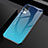 Silikon Schutzhülle Rahmen Tasche Hülle Spiegel Farbverlauf Regenbogen für Vivo X51 5G Blau