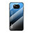 Silikon Schutzhülle Rahmen Tasche Hülle Spiegel Farbverlauf Regenbogen für Xiaomi Poco X3 Blau