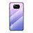 Silikon Schutzhülle Rahmen Tasche Hülle Spiegel Farbverlauf Regenbogen für Xiaomi Poco X3 Helles Lila