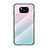 Silikon Schutzhülle Rahmen Tasche Hülle Spiegel Farbverlauf Regenbogen für Xiaomi Poco X3 Rosa