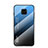 Silikon Schutzhülle Rahmen Tasche Hülle Spiegel Farbverlauf Regenbogen für Xiaomi Redmi Note 9 Pro Blau