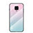 Silikon Schutzhülle Rahmen Tasche Hülle Spiegel Farbverlauf Regenbogen für Xiaomi Redmi Note 9 Pro Cyan