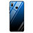 Silikon Schutzhülle Rahmen Tasche Hülle Spiegel Farbverlauf Regenbogen G01 für Huawei Honor Play Blau und Schwarz