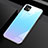 Silikon Schutzhülle Rahmen Tasche Hülle Spiegel Farbverlauf Regenbogen H01 für Apple iPhone 11 Hellblau